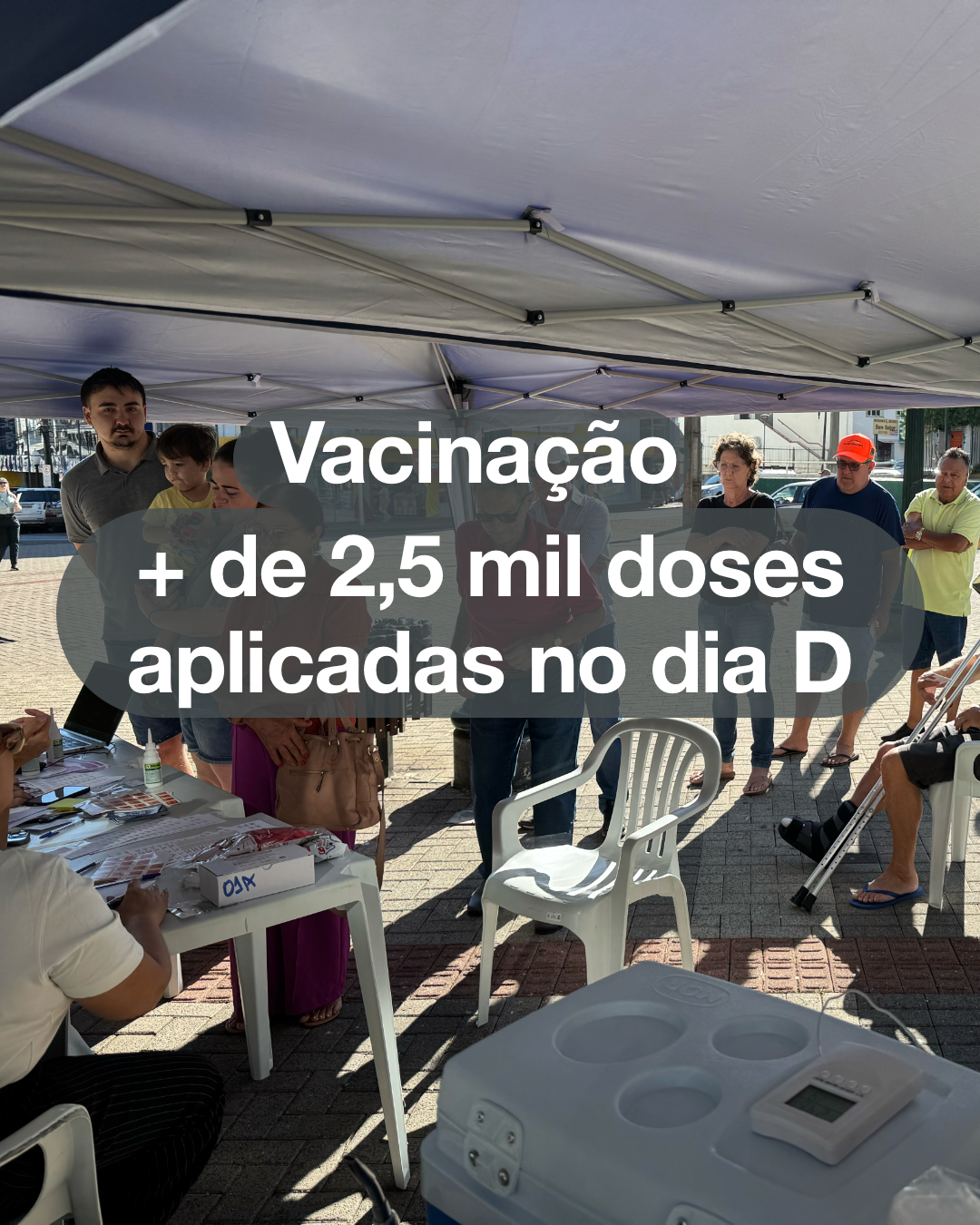 Dia D de Vacinação em Pato Branco aplica mais de 2,5 mil doses