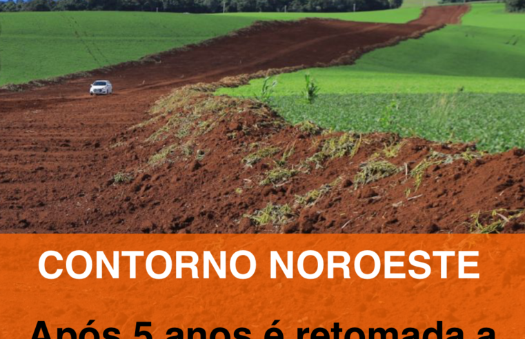 Retomada a obra do Contorno Noroeste com previsão de entrega em 2027