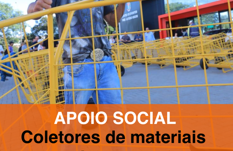 Coletores de materiais recicláveis recebem doação de carrinhos