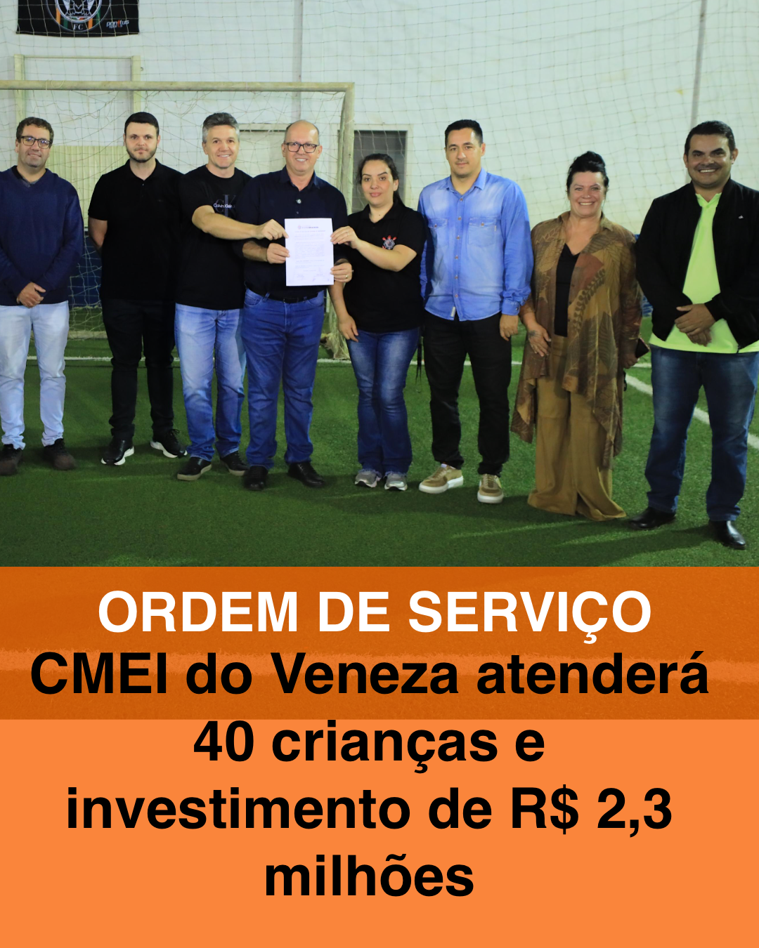 Prefeitura assina Ordem de Serviço para construção de CMEI no bairro Veneza