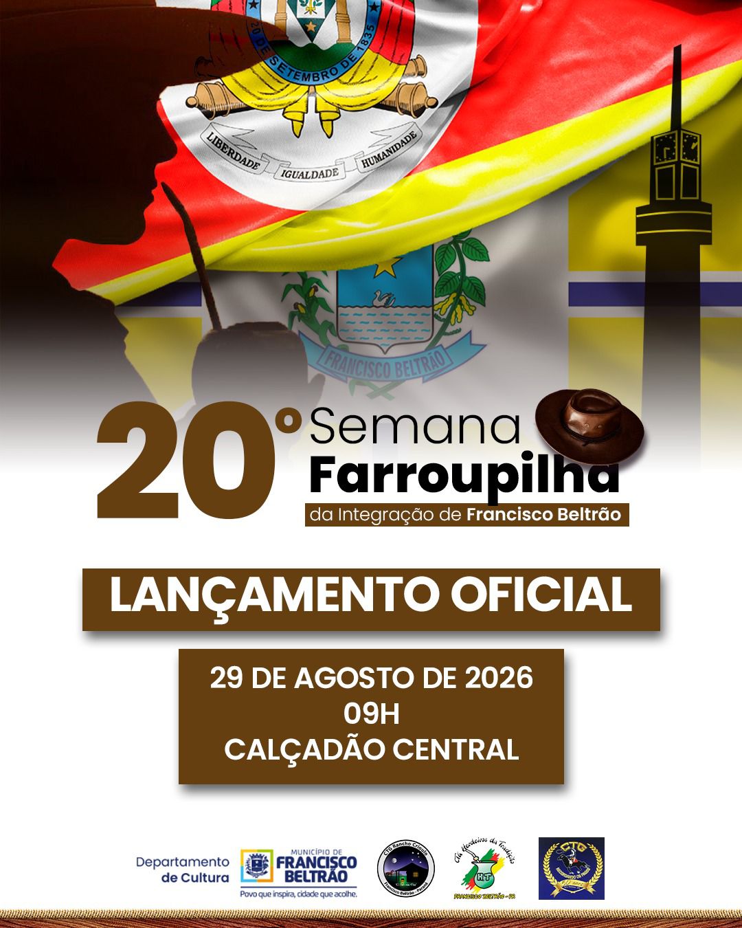 *20ª Semana Farroupilha é lançada em Francisco Beltrão