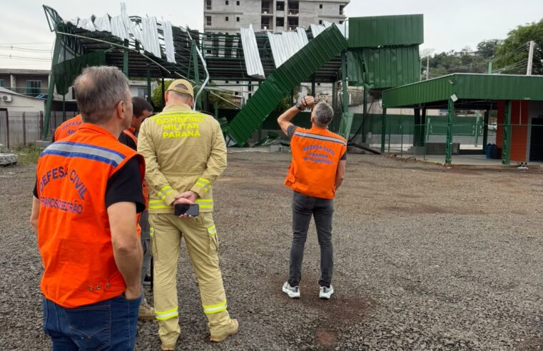 Equipes da Prefeitura seguem mobilizadas após temporal em Francisco Beltrão