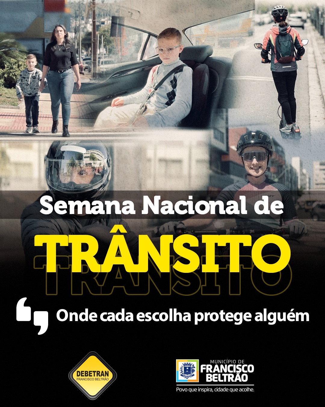 Francisco Beltrão inicia Semana Nacional de Trânsito com campanha diária pela preservação de vidas
