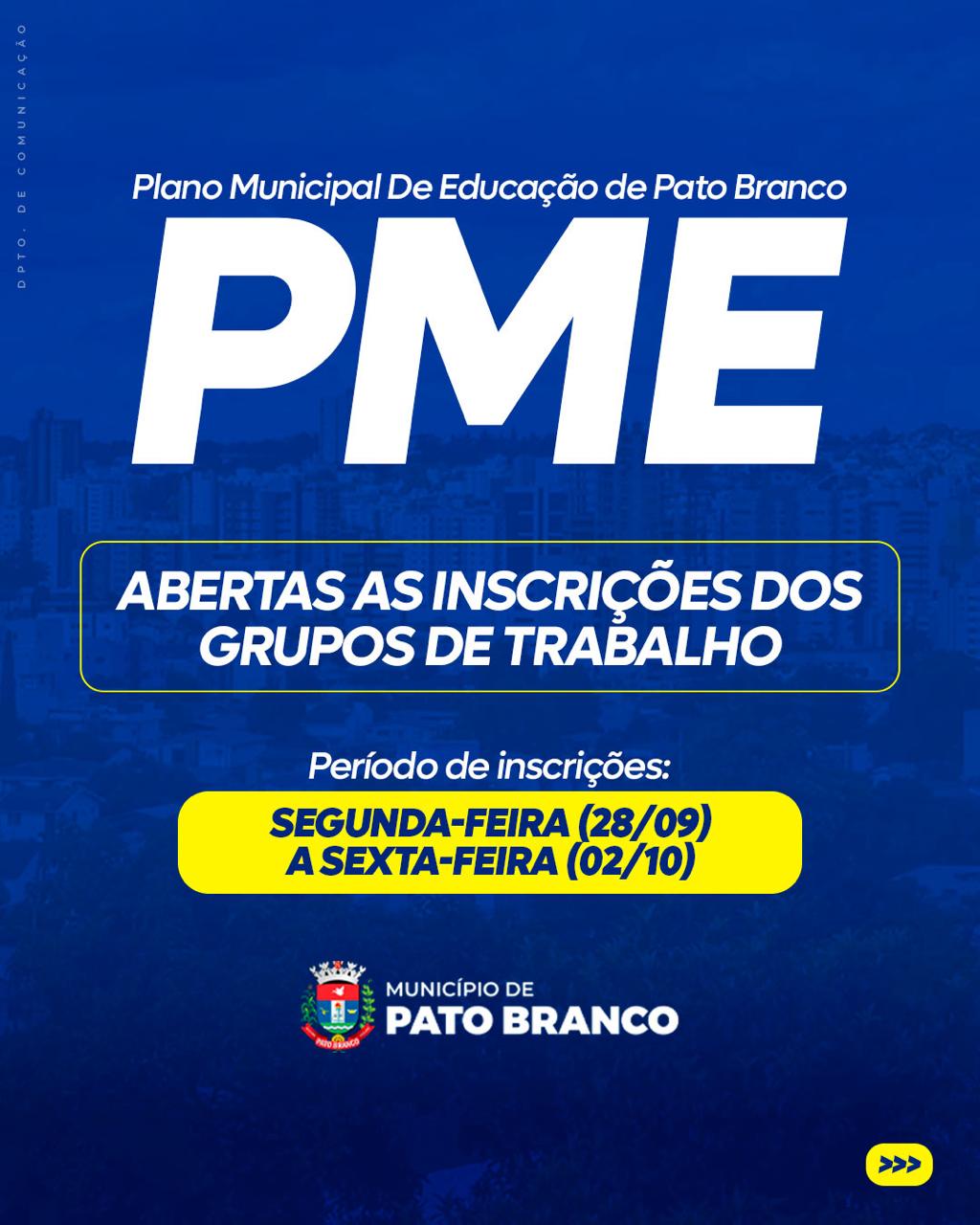 Prefeitura abre inscrições para Grupos de Trabalho do novo Plano Municipal de Educação