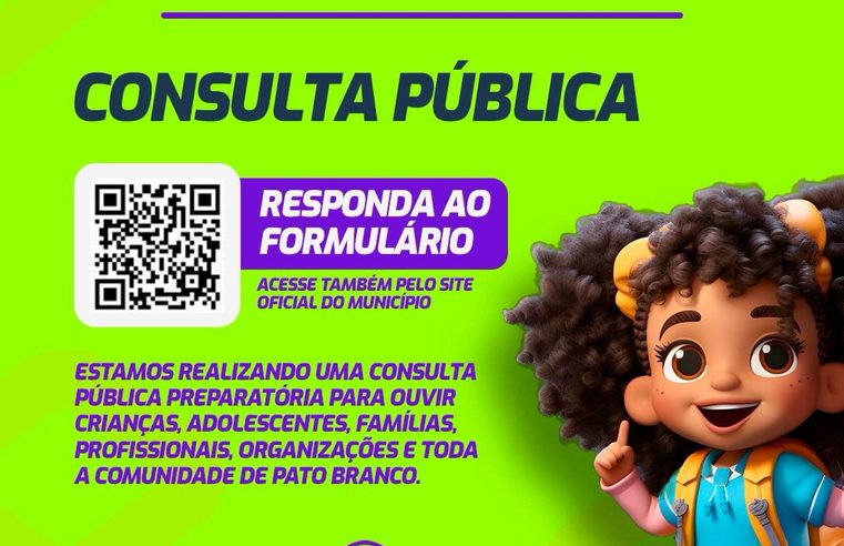 Consulta Pública prepara 13ª Conferência dos Direitos da Criança e do Adolescente em Pato Branco
